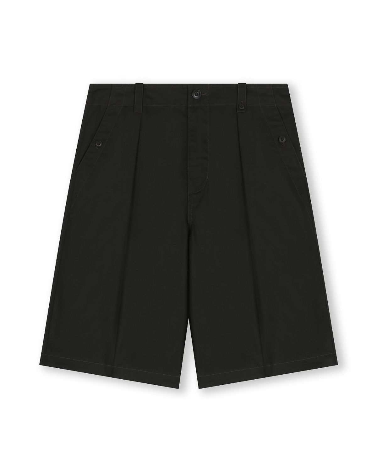 비슬로우(BESLOW) MILITARY ONE TUCK SHORTS BLACK