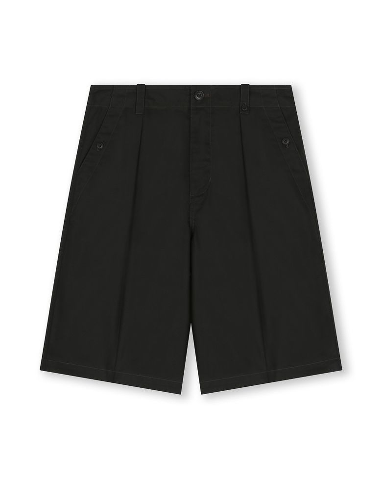 MILITARY ONE TUCK SHORTS BLACK