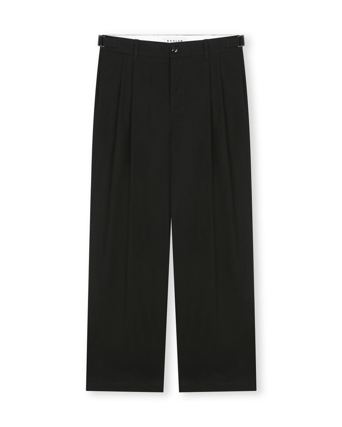 비슬로우(BESLOW) HERITAGE TWO TUCK PANTS BLACK