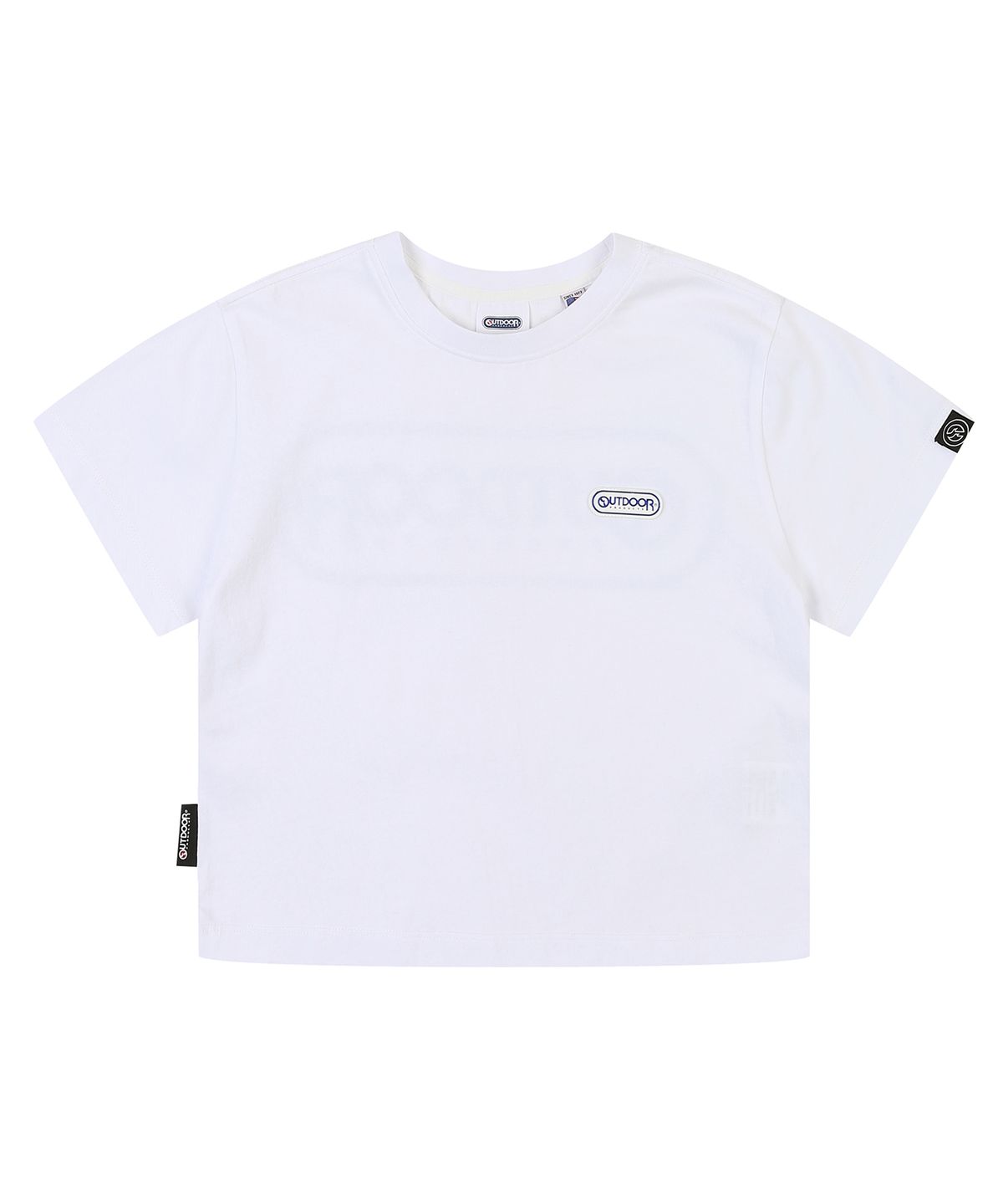 아웃도어 프로덕츠(OUTDOOR PRODUCTS) 여성 스몰로고 크롭 티셔츠 W SMALL LOGO CROP T-SHIRTS