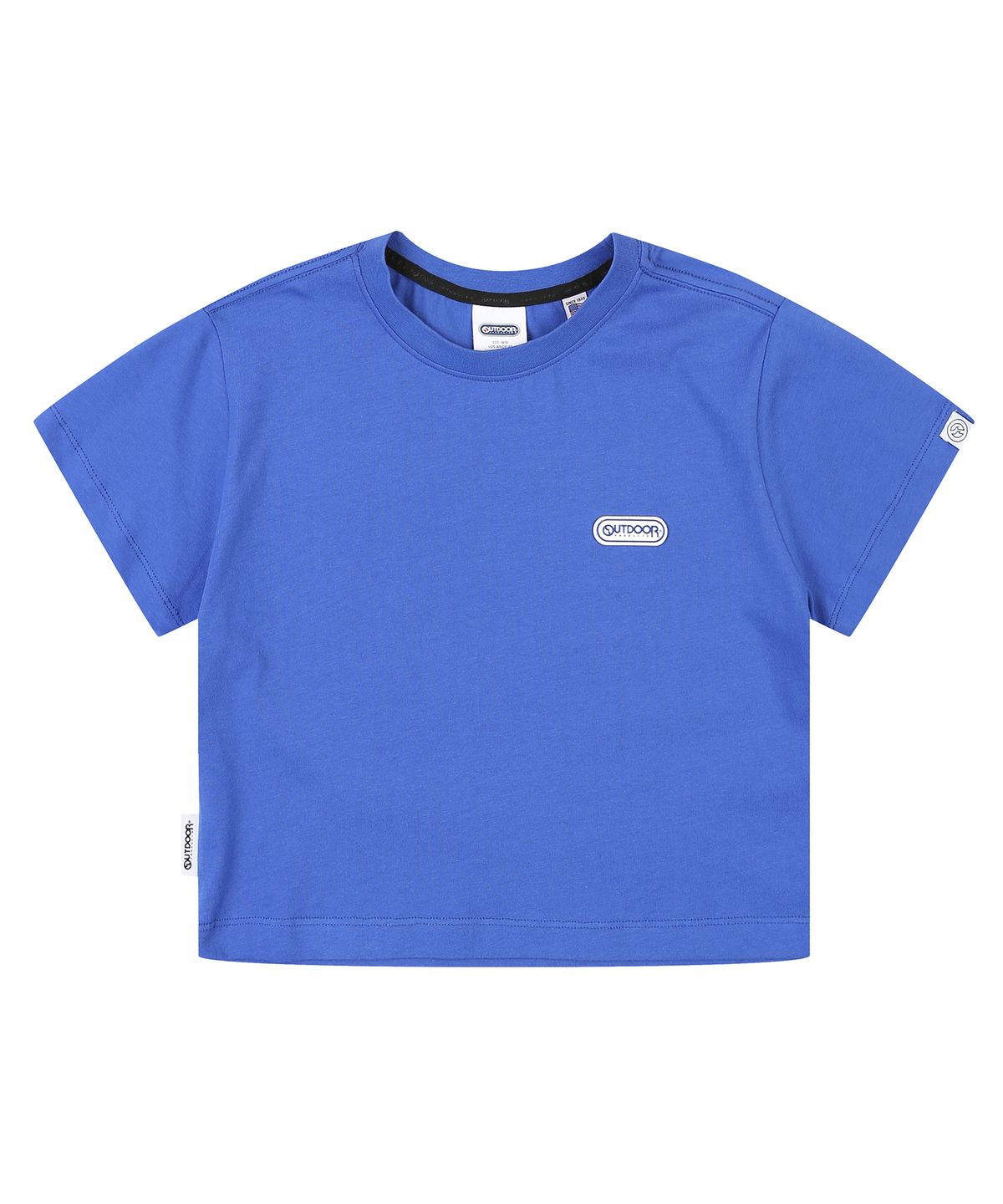 아웃도어 프로덕츠(OUTDOOR PRODUCTS) 여성 스몰로고 크롭 티셔츠 W SMALL LOGO CROP T-SHIRTS