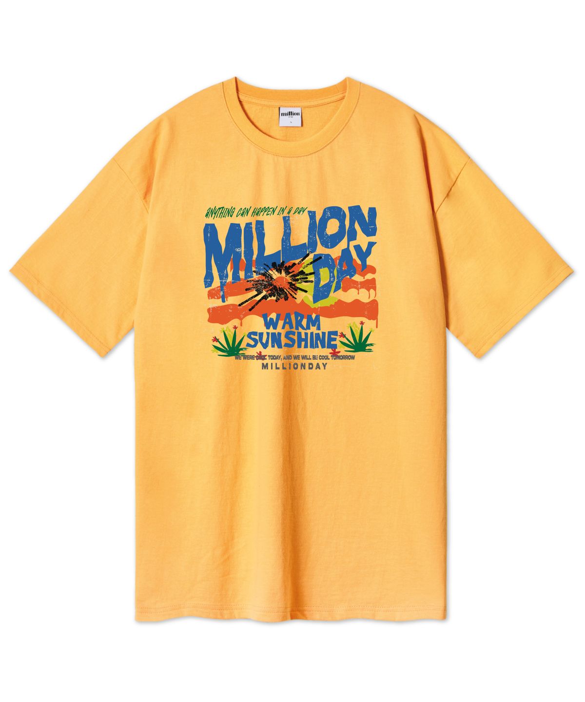 밀리언데이(MILLION DAY) MILLION Sunshine 오버핏 반팔티