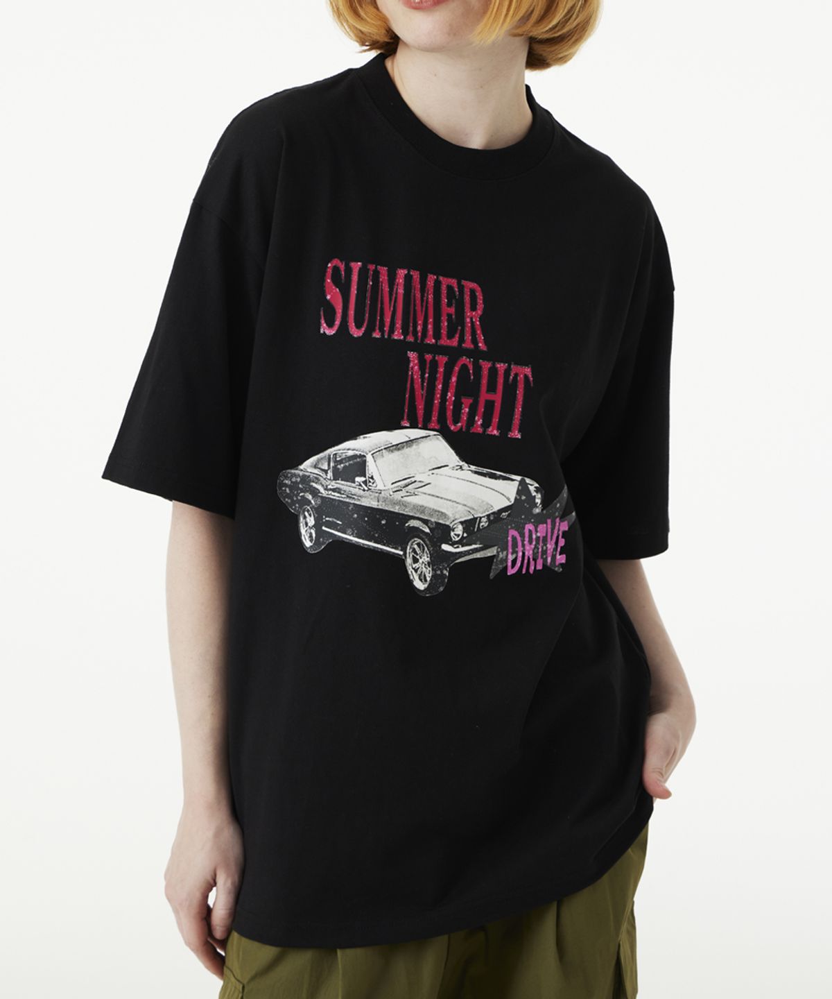 어반에이지(URBANAGE) Summer Night 오버 반팔_블랙
