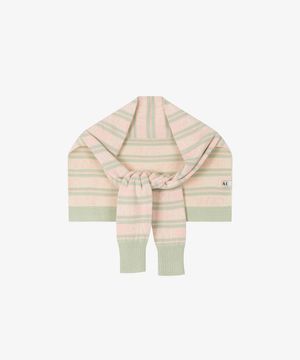 STRIPE GRVR SHAWL MUFFLER _PINK