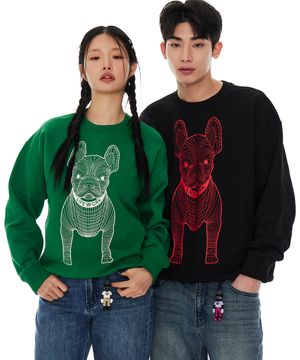 공용) 시그니처 빅라독 프린팅 맨투맨