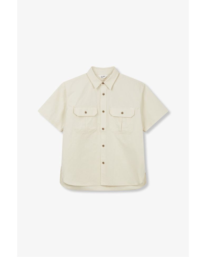 [WOOLRICH] 투 포켓 코튼 블렌드 셔츠_오프 화이트 4714160203