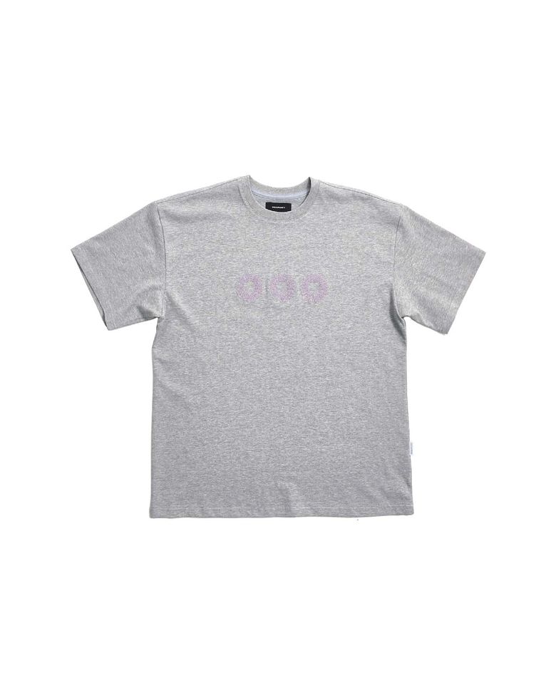 EVD 로고 하프 티셔츠 (멜란지 그레이)