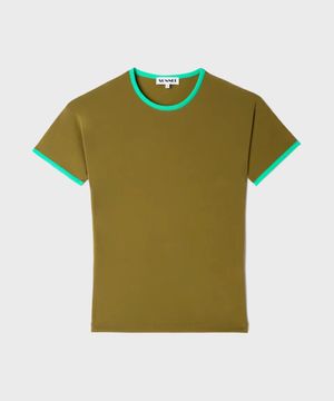 (W) 스트레치 티셔츠 올리브 그린 STRETCHY SHORTSLEEVE TOP OLIVE GREEN