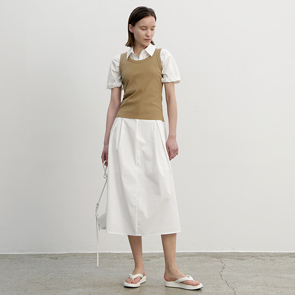아틀리에 나인(ATELIER NAIN) ESSENTIAL COLLAR SHIRT DRESS(OP-6181)