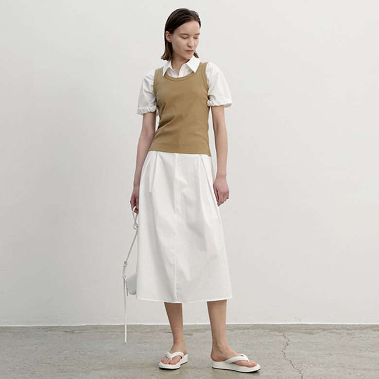 ESSENTIAL COLLAR SHIRT DRESS(OP-6181)