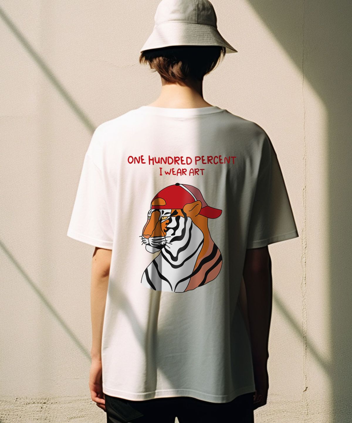 원헌드레드퍼센트(OHP) OHPxHARMONIA4 b레드캡타이거 세미오버 반팔티m