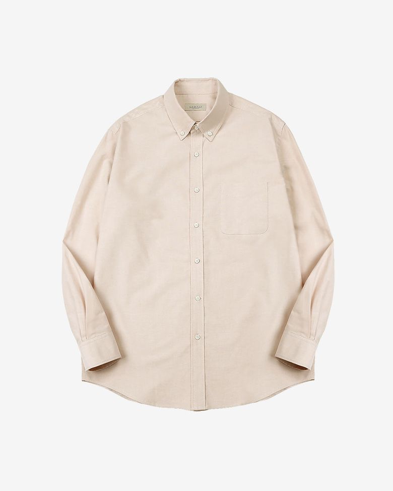041 Oxford Button-down Shirts (Beige)
