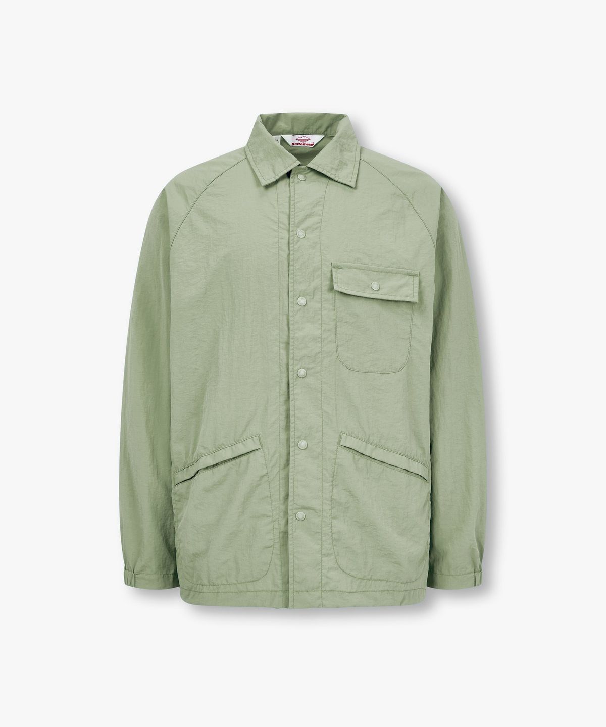 맨온더분(MAN ON THE BOON) [BATTENWEAR] 나일론 래글런 윈드브레이커_라이트 그린 4714160502