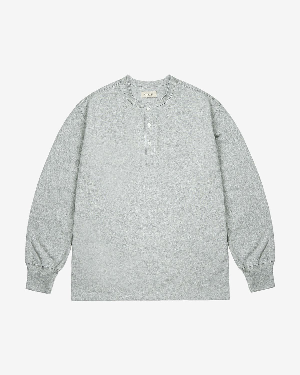 솔티(SORTIE) Utility Henly neck Long Sleeve (Gray)
