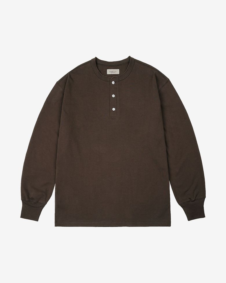 Utility Henly neck Long Sleeve (Brown)