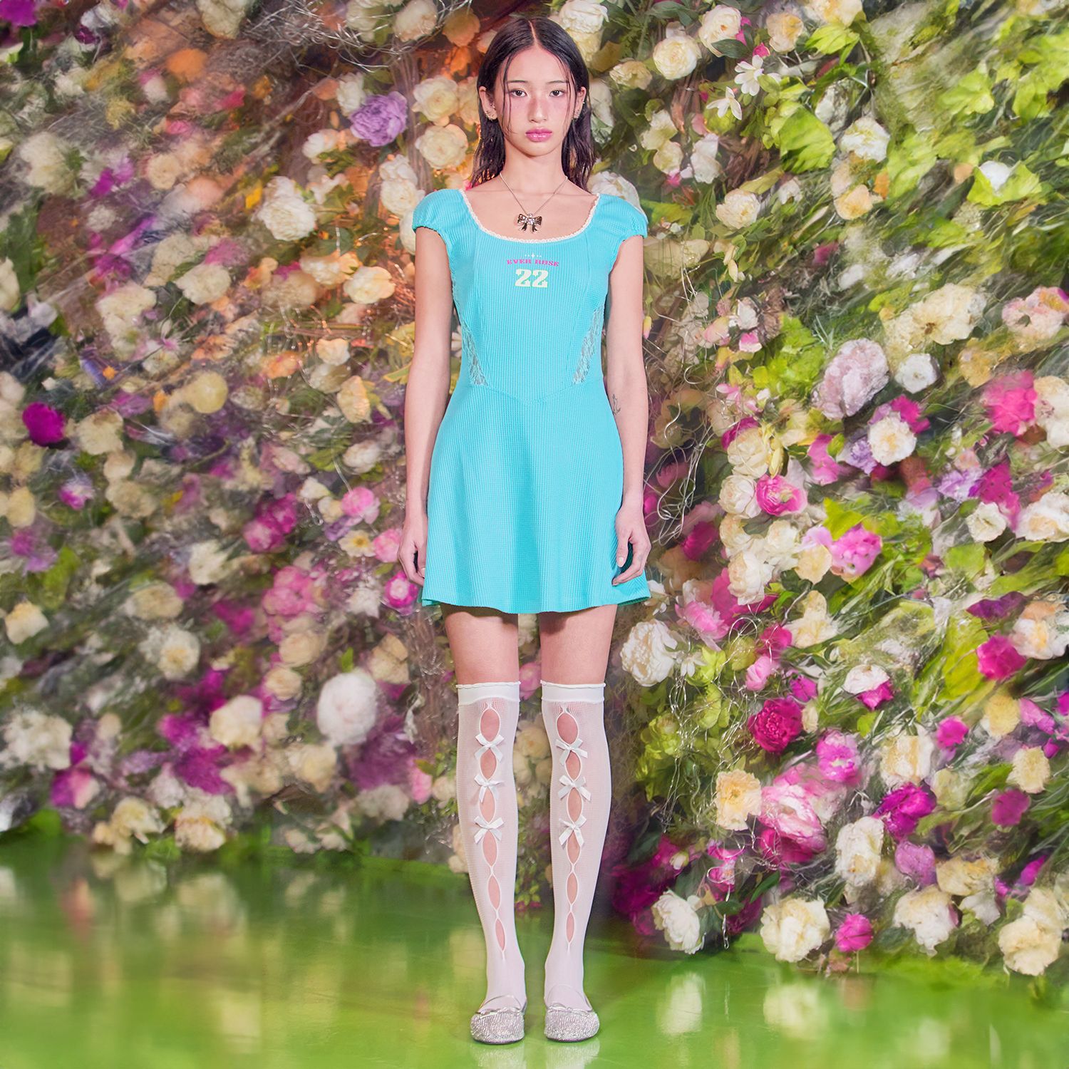 [LALAFOX]EVER ROSE LACE DRESS/追跡付 MUSINSA | LALAFOX EVER ROSE LACE DRESS BLUE BQ2WO001