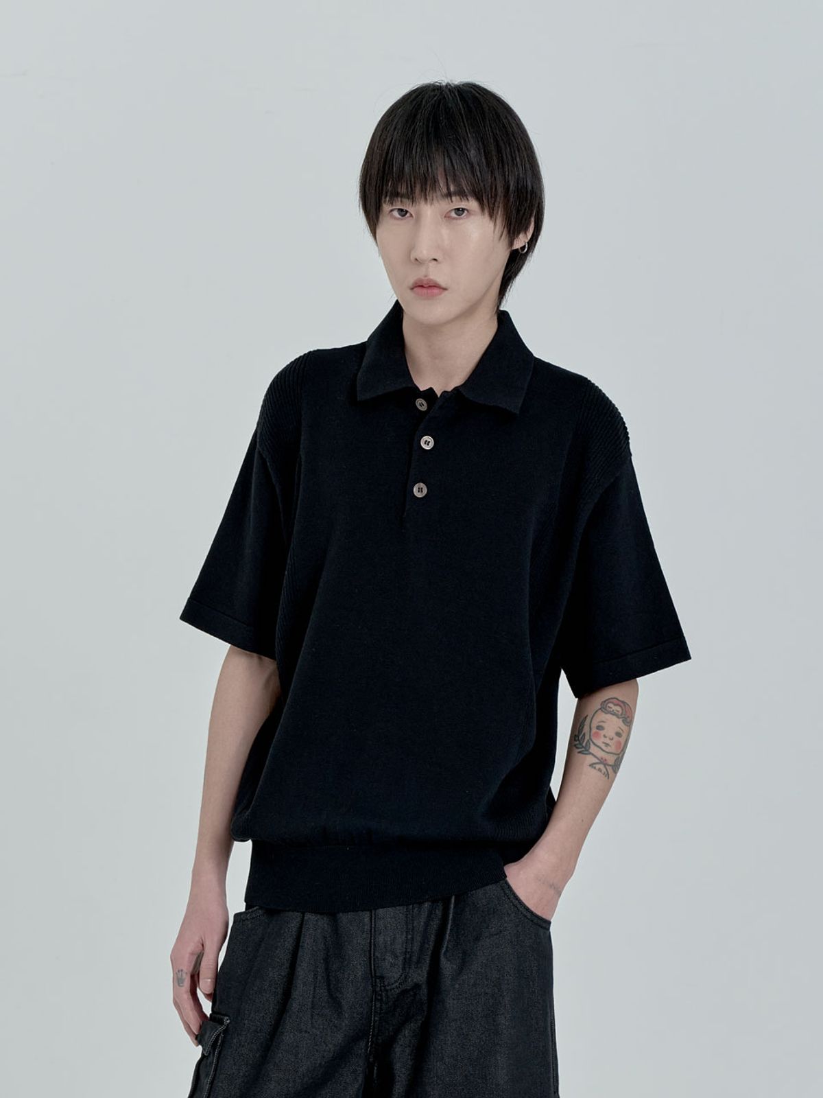 이넥시스(INEXCIS) 하프 오픈 카라니트 (Black)