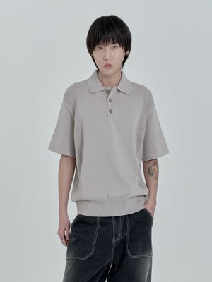 하프 오픈 카라니트 (L.Gray)