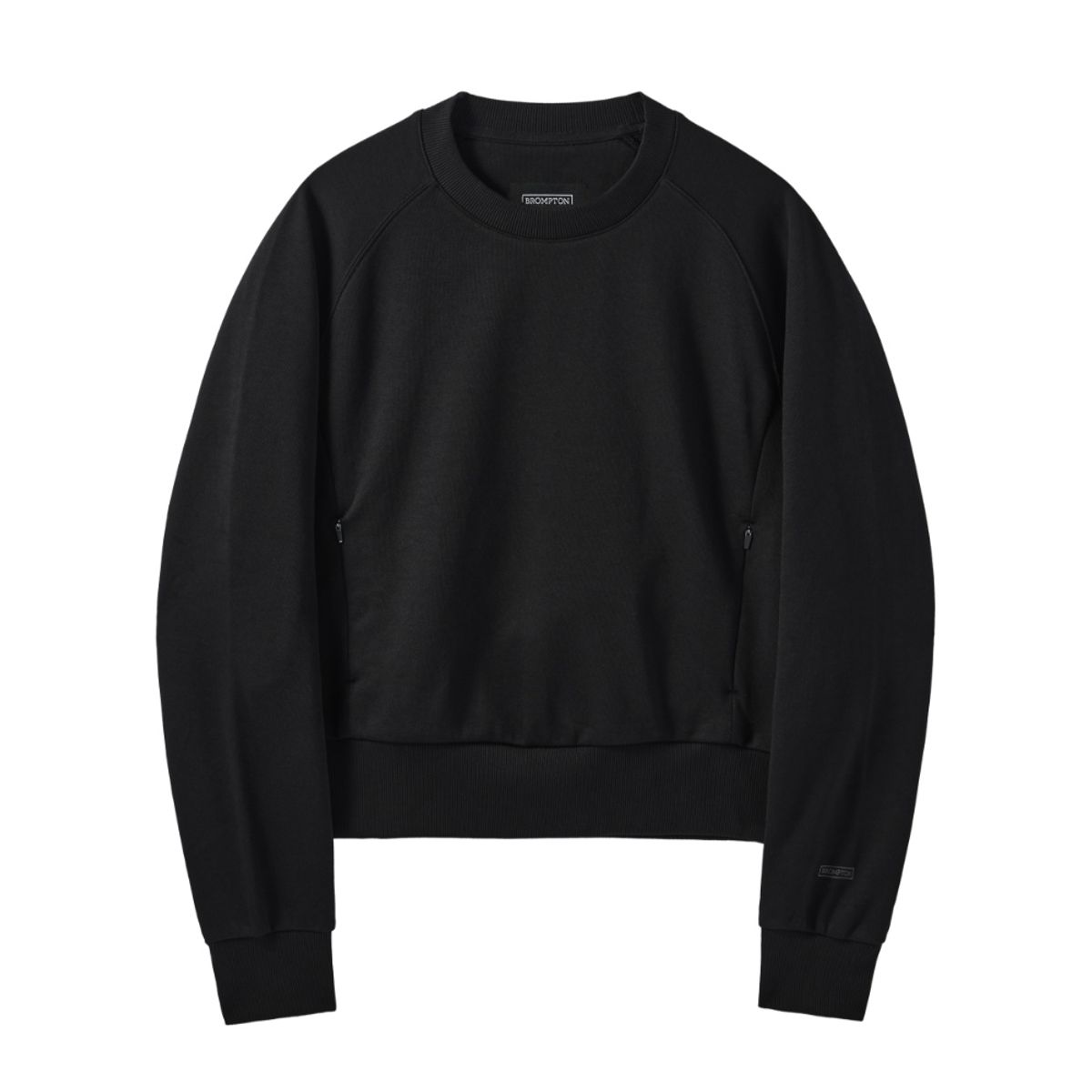 브롬톤 런던(BROMPTON LONDON) W ZIPPER DETAIL SWEATSHIRT - BLACK (P241WSW303)