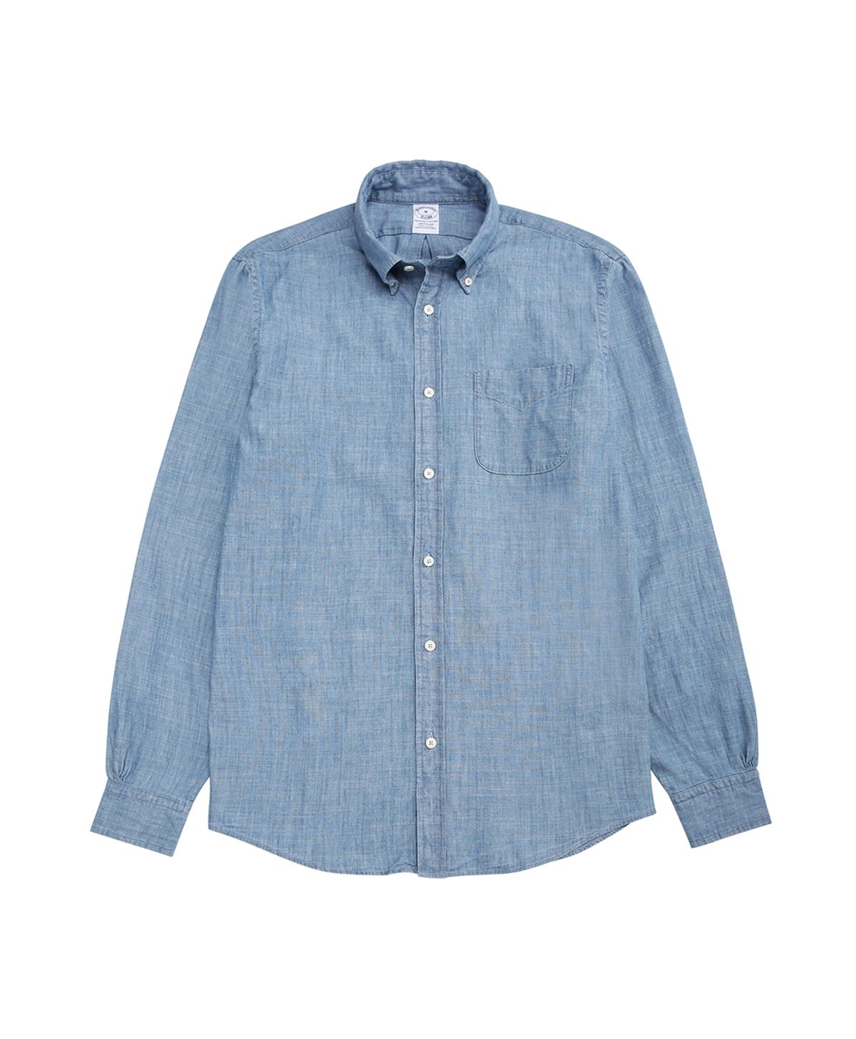 브룩스 브라더스(BROOKS BROTHERS) 레귤러핏 코튼 샴브레이 셔츠 (라이트블루) (BBTHMM2533LES)