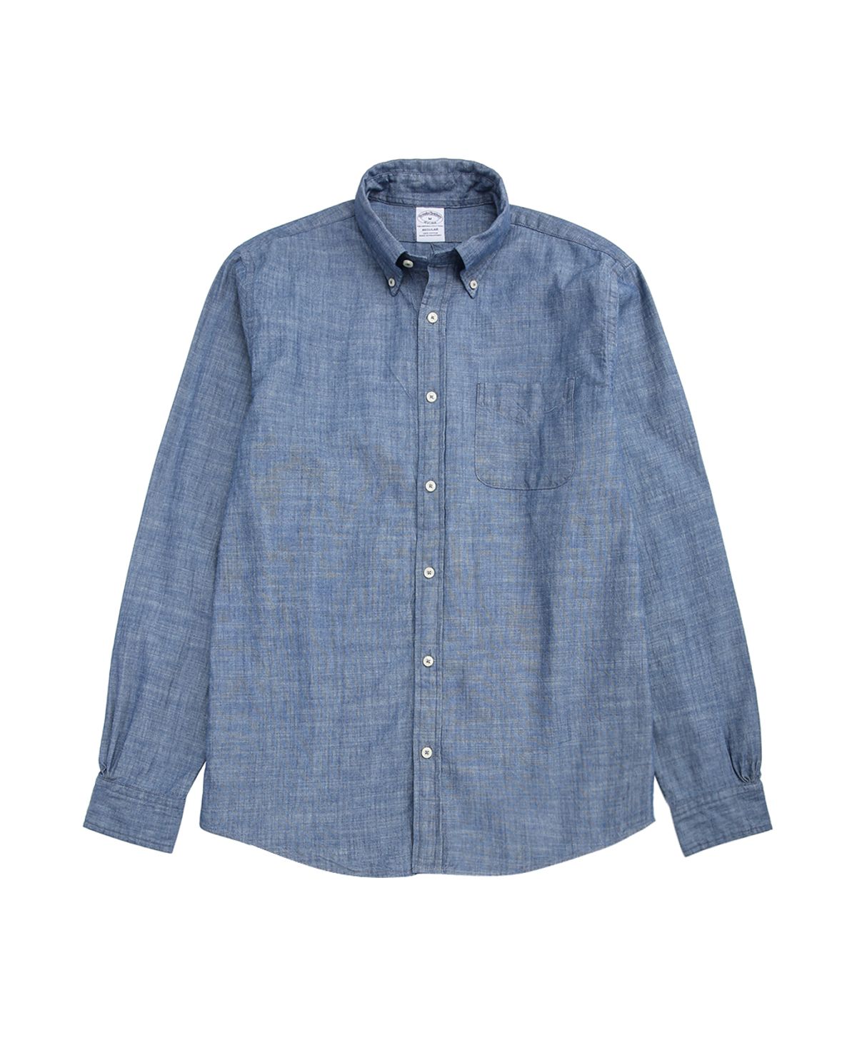 브룩스 브라더스(BROOKS BROTHERS) 레귤러핏 코튼 샴브레이 셔츠 (블루) (BBTHMM2532MES)