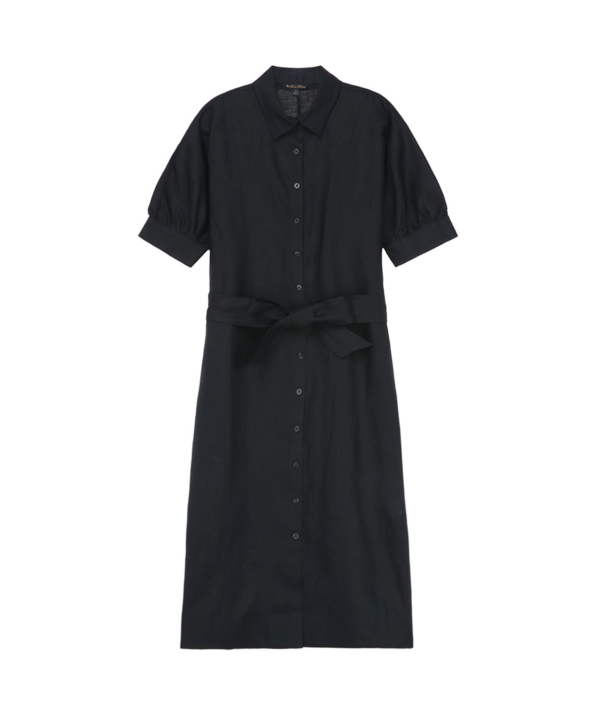 브룩스 브라더스(BROOKS BROTHERS) 린넨 벨티드 셔츠 원피스 (블랙) (BBDZWM7129UES)