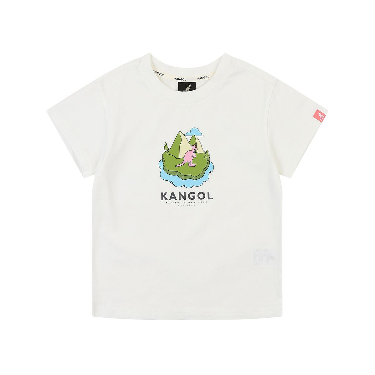 캉골키즈(KANGOL KIDS) 컴브리아 마운틴 빅 그래픽 티 QB 0409 오프 화이트/AQBCRT04090OW