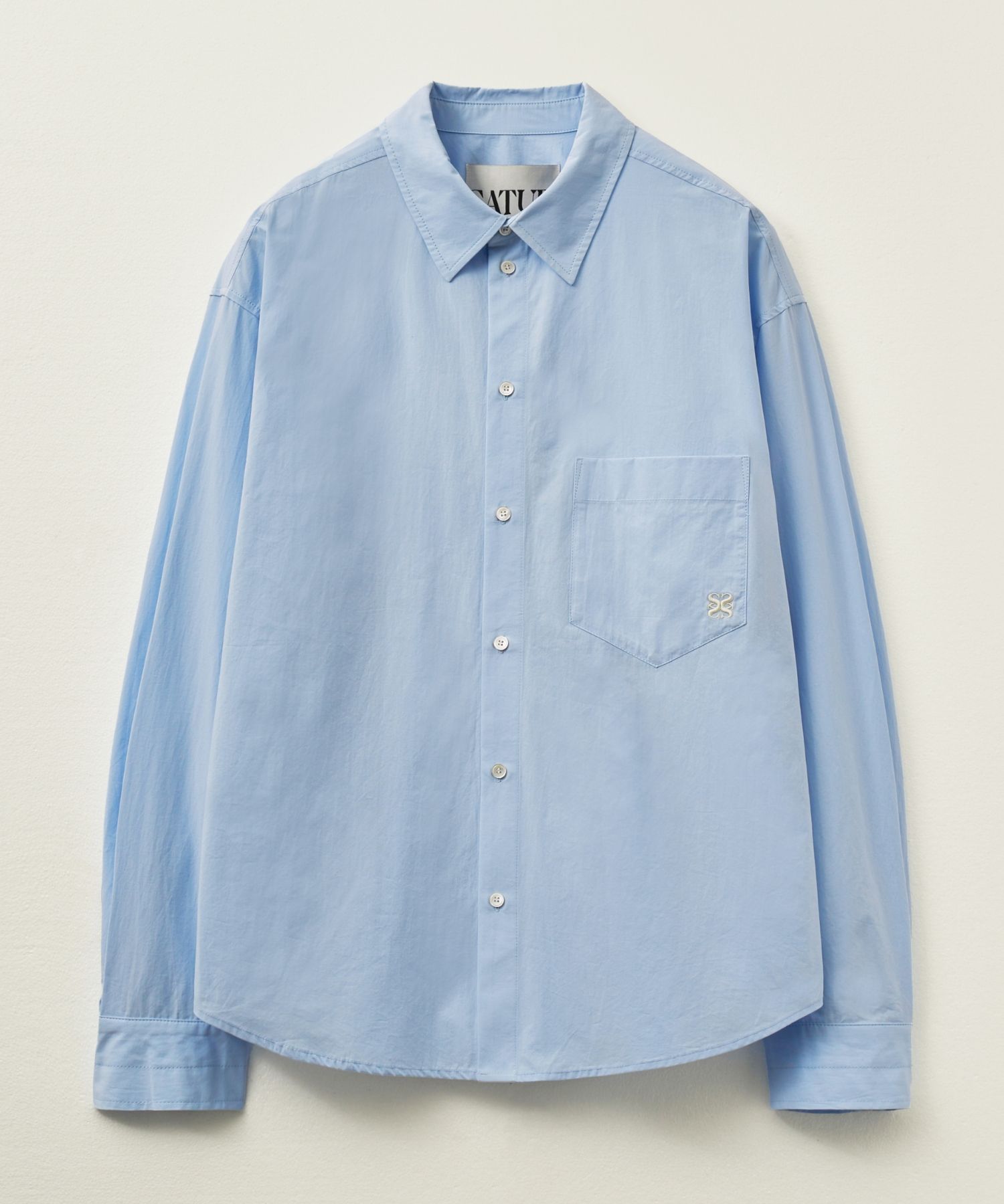 シャツ SATUR Seersucker Basic Pocket Shirt Light Blue SA251USH02LB MUSINSA | SATUR Basic Pocket Shirt Sky Blue