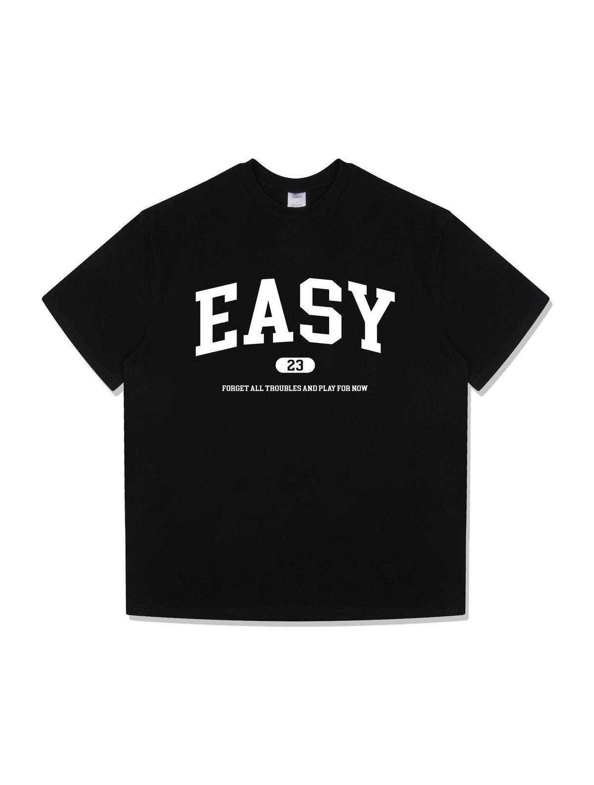 아이들워커스(IDLEWORKERS) EASY 코튼 오버핏 숏 슬리브_블랙