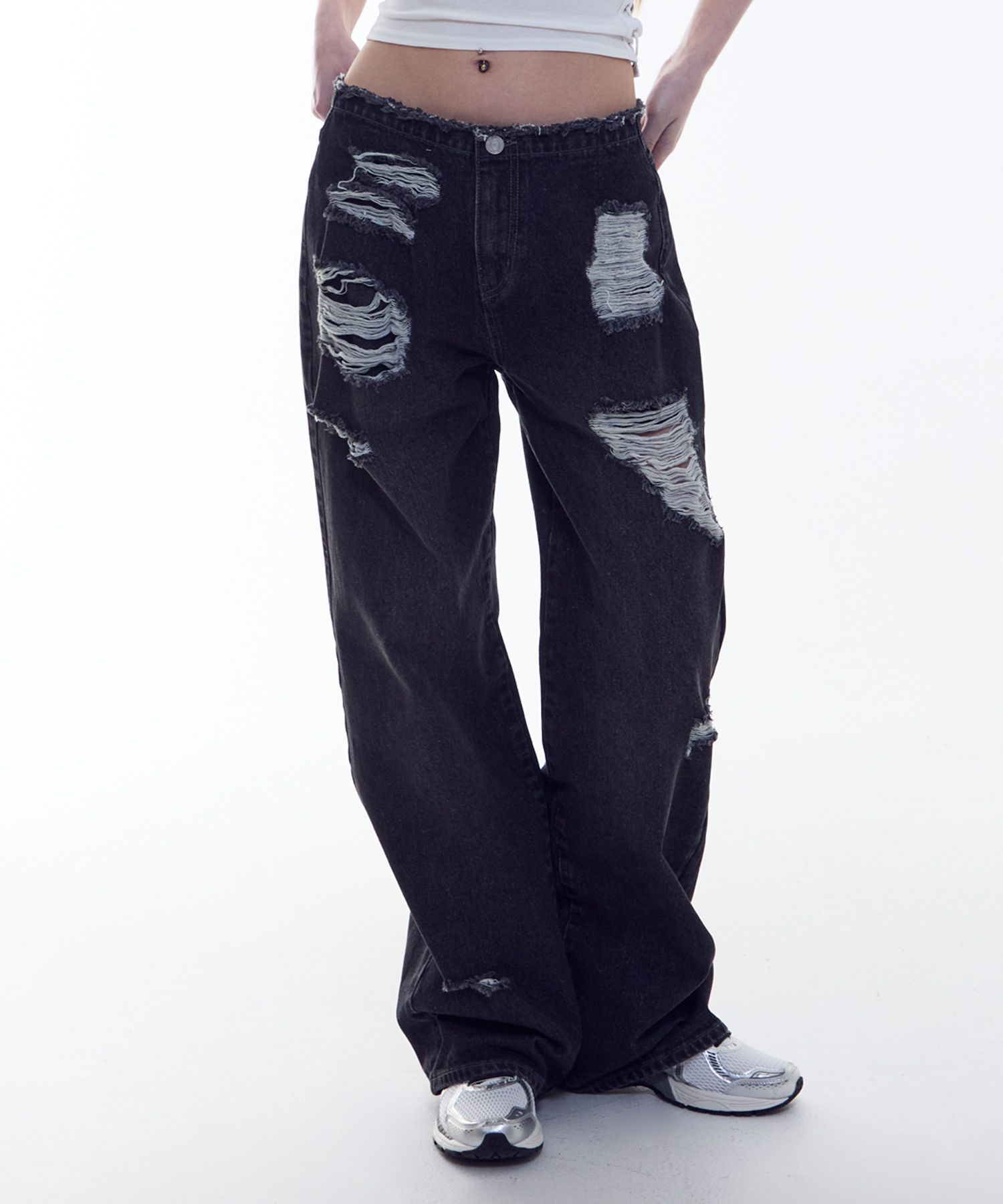 ★MUSINSA STANDARD★ Pray Side Loose Straight Denim Pants Wa MUSINSA | MUSINSA STANDARD Loose Straight Denim Pants [Gray]