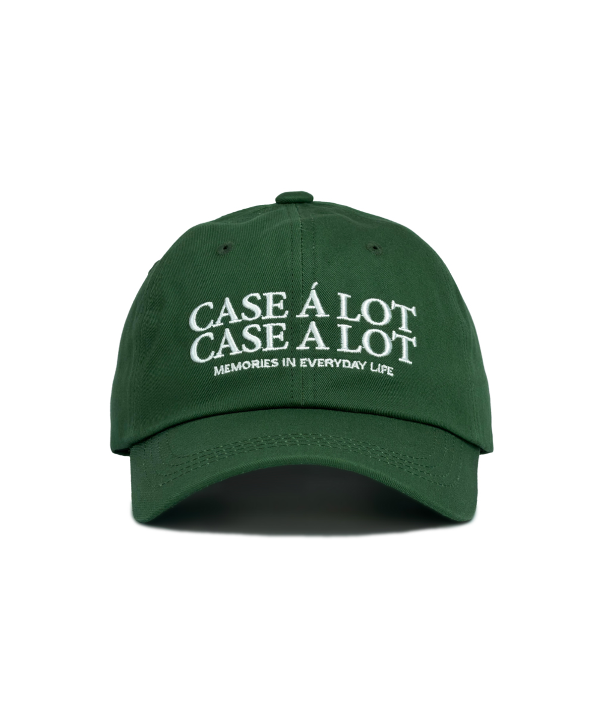 케이스어랏(CASE A LOT) Slogon logo ball cap - deep green