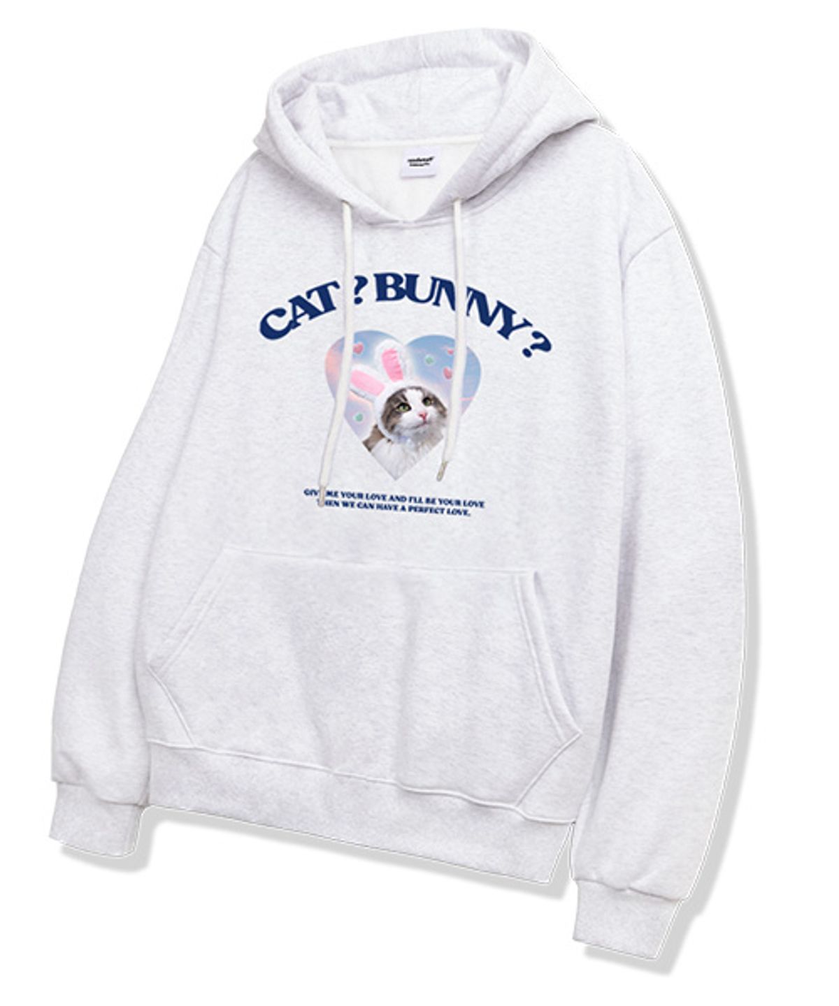 랜덤오프(RANDOMOFF) CAT&BUNNY 후드티 [백메란지]