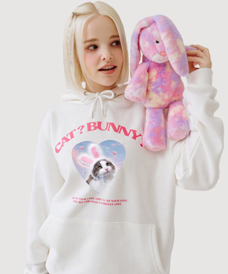 CAT&BUNNY 후드티 [화이트]