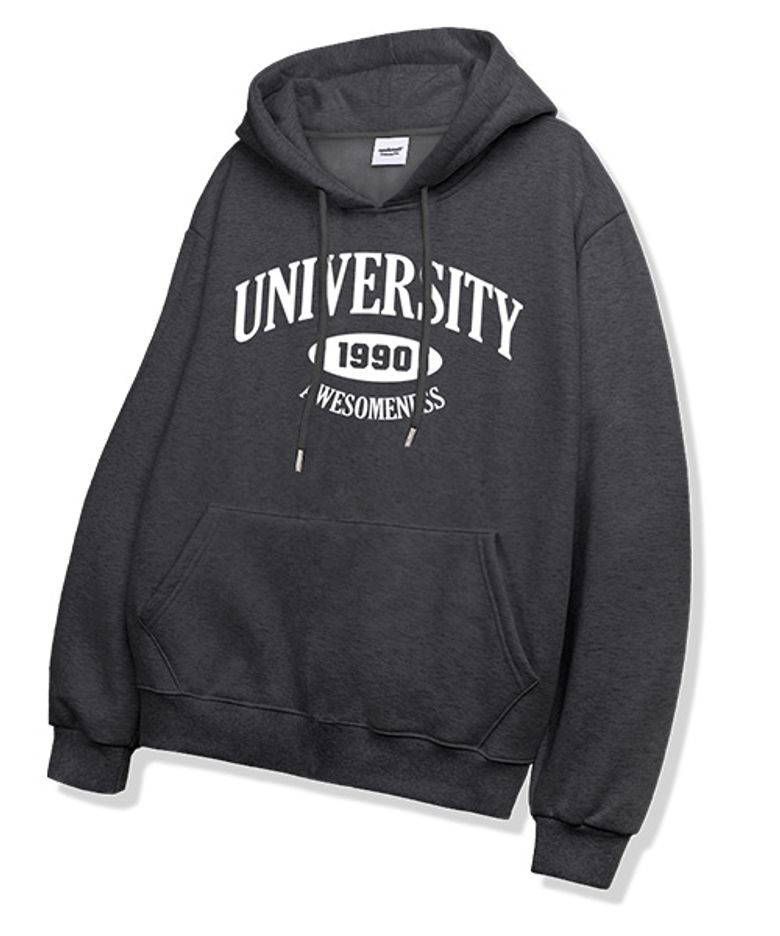 1990UNIVERSITY 후드티 [차콜]