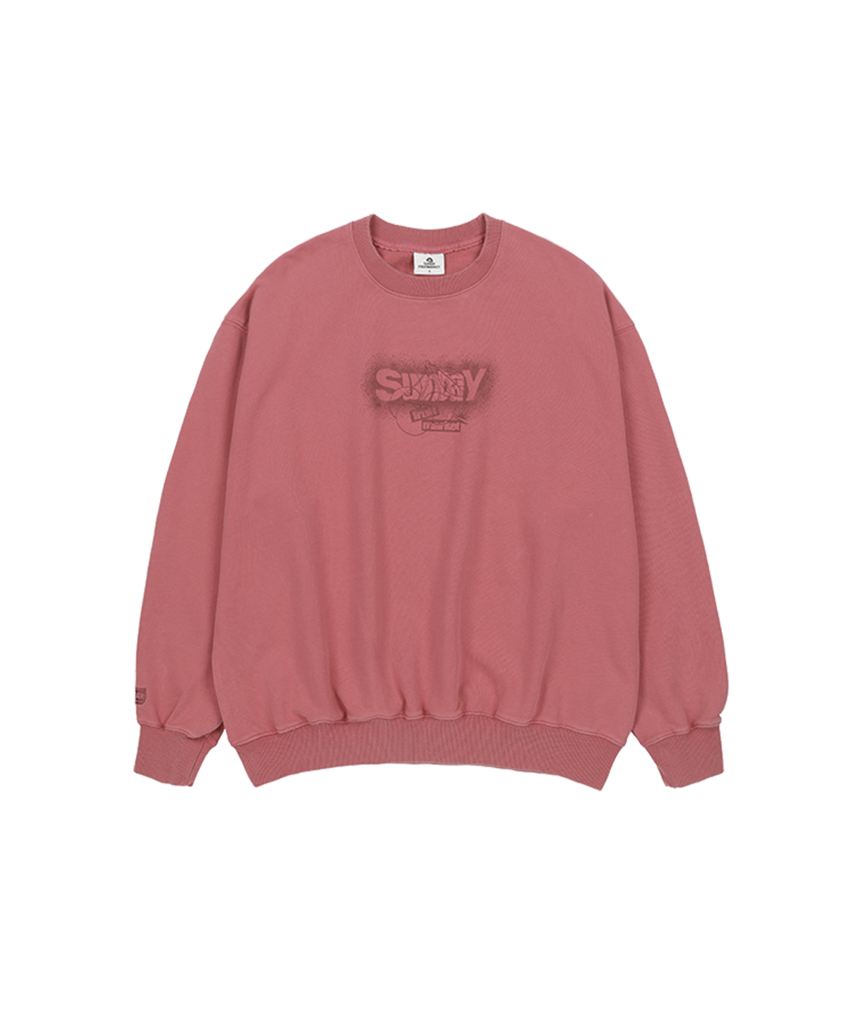 선데이후르츠마켓(SUNDAY FRUIT MARKET) CHERRY WASHED CREW PINK