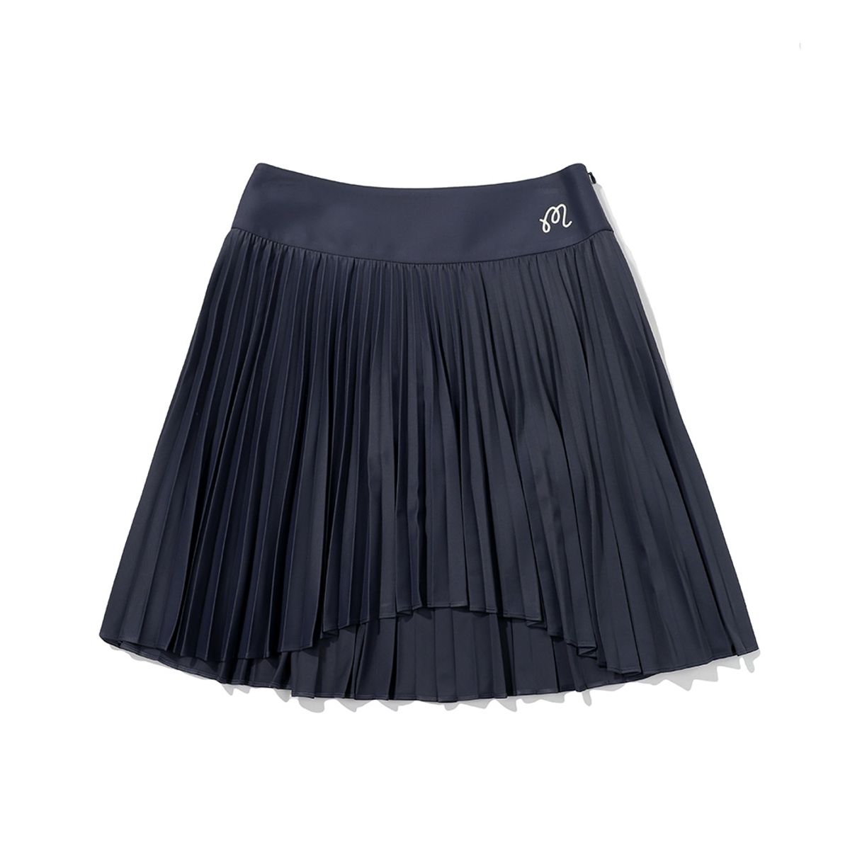 말본 골프(MALBON GOLF) 하이웨이스트 언발란스 저지 스커트 NAVY (WOMAN)