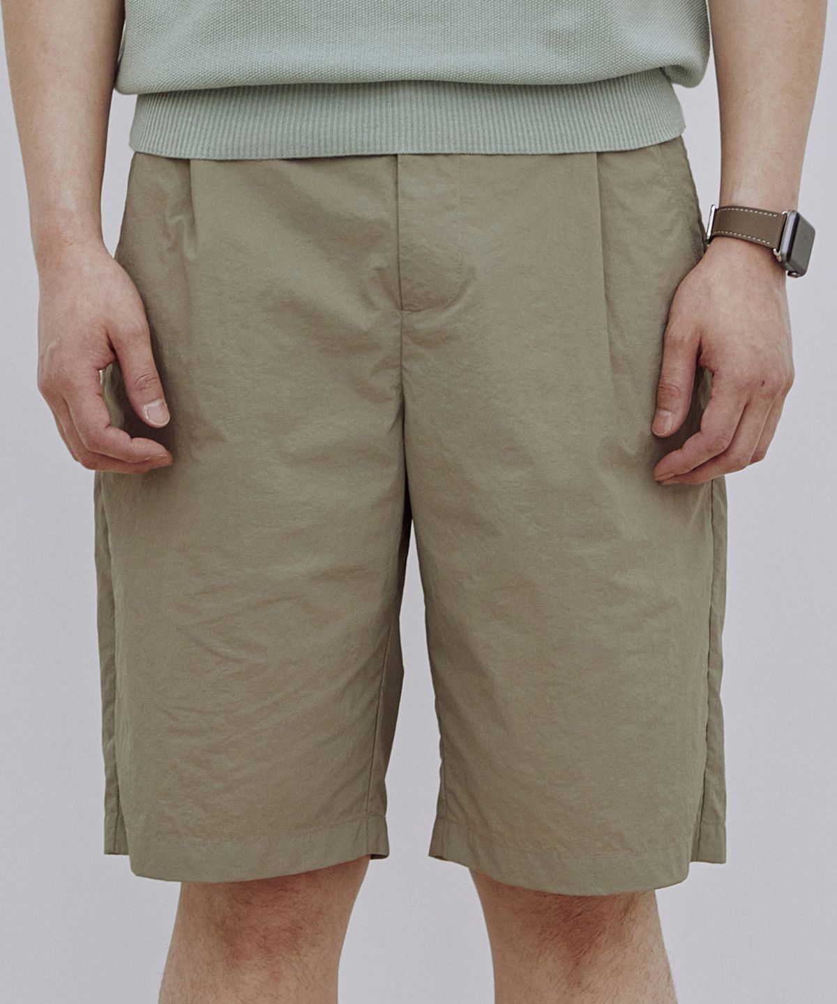 애드호크(ADHOC) 남성 풀밴딩 숏 팬츠 (KHAKI) (HA5SP15-65)