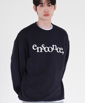 EnScoNce 그래픽 오버핏 스웻셔츠 네이비
