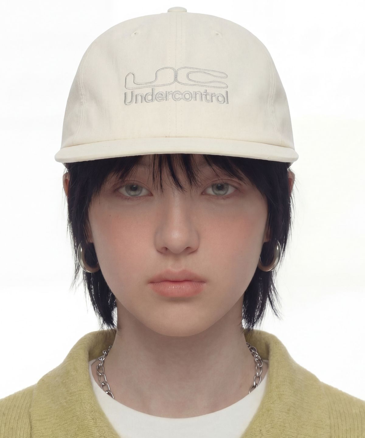 언더컨트롤(UNDERCONTROL) 여름 나일론 평챙 스냅백 남녀공용 야구모자 UC LINE DUPLEX / NYLON F B / BUTTER