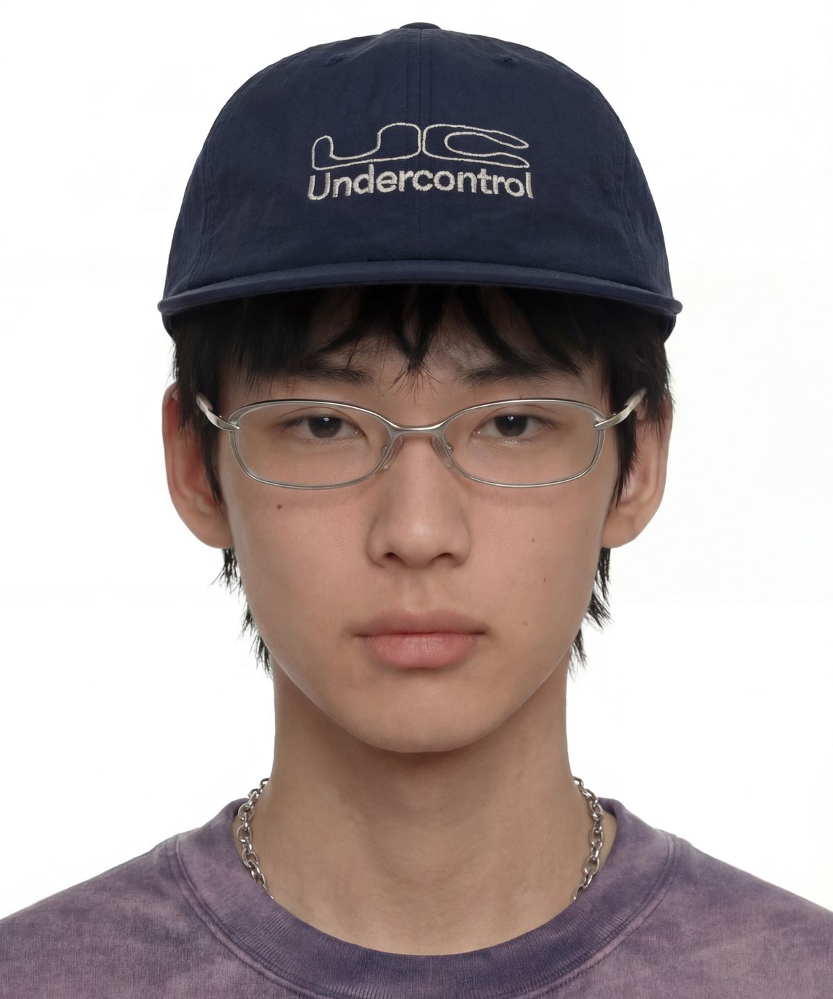언더컨트롤(UNDERCONTROL) 여름 나일론 평챙 스냅백 남녀공용 야구모자 UC LINE DUPLEX / NYLON F B / D NAVY
