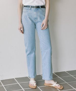 하퍼 스트레이트 데님 팬츠 - 블루