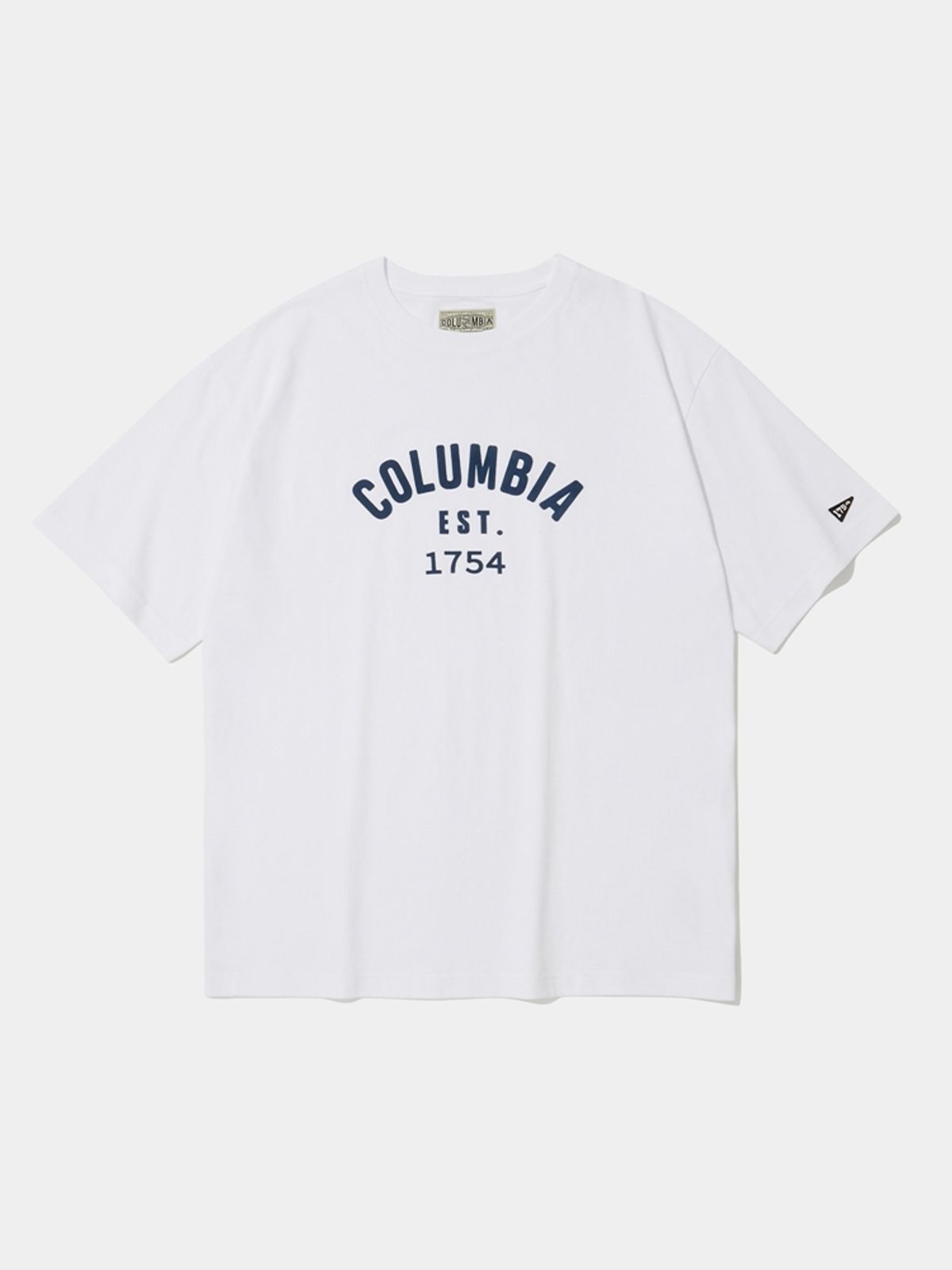 컬럼비아 유니버시티(COLUMBIA UNIVERSITY) CU 1754 ARCH LOGO S/S T-SHIRTS 화이트