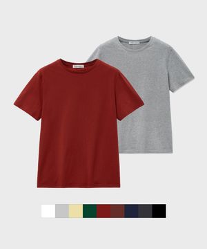 2PACK : 위클리 컬러 코튼 티셔츠 : 9컬러