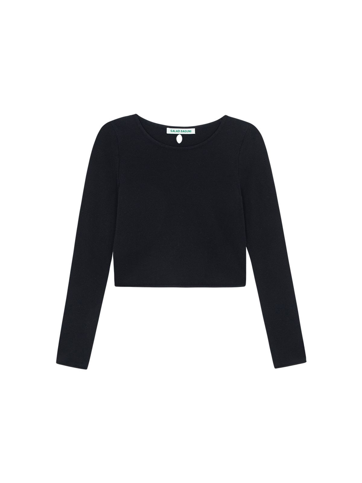 샐러드바구니(SALAD BAGUNI) Back Cut out Knit - black