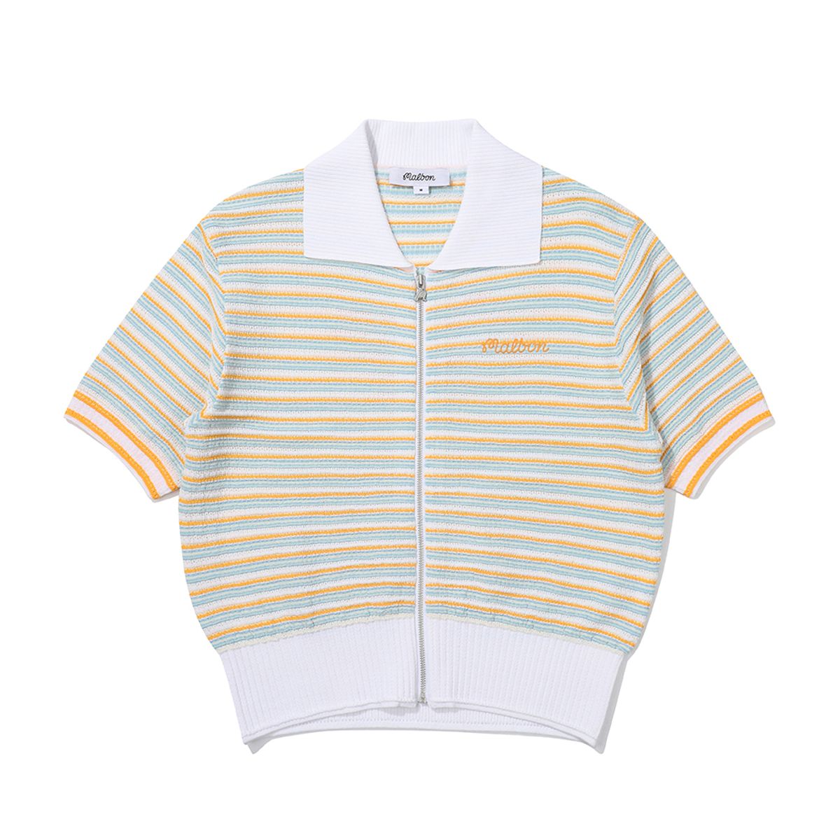말본 골프(MALBON GOLF) 크로쉐 니트 가디건 ORANGE (WOMAN)