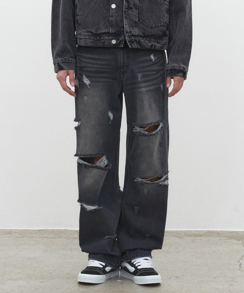 Both Sides Destroy Jeans DCPT037BlackB