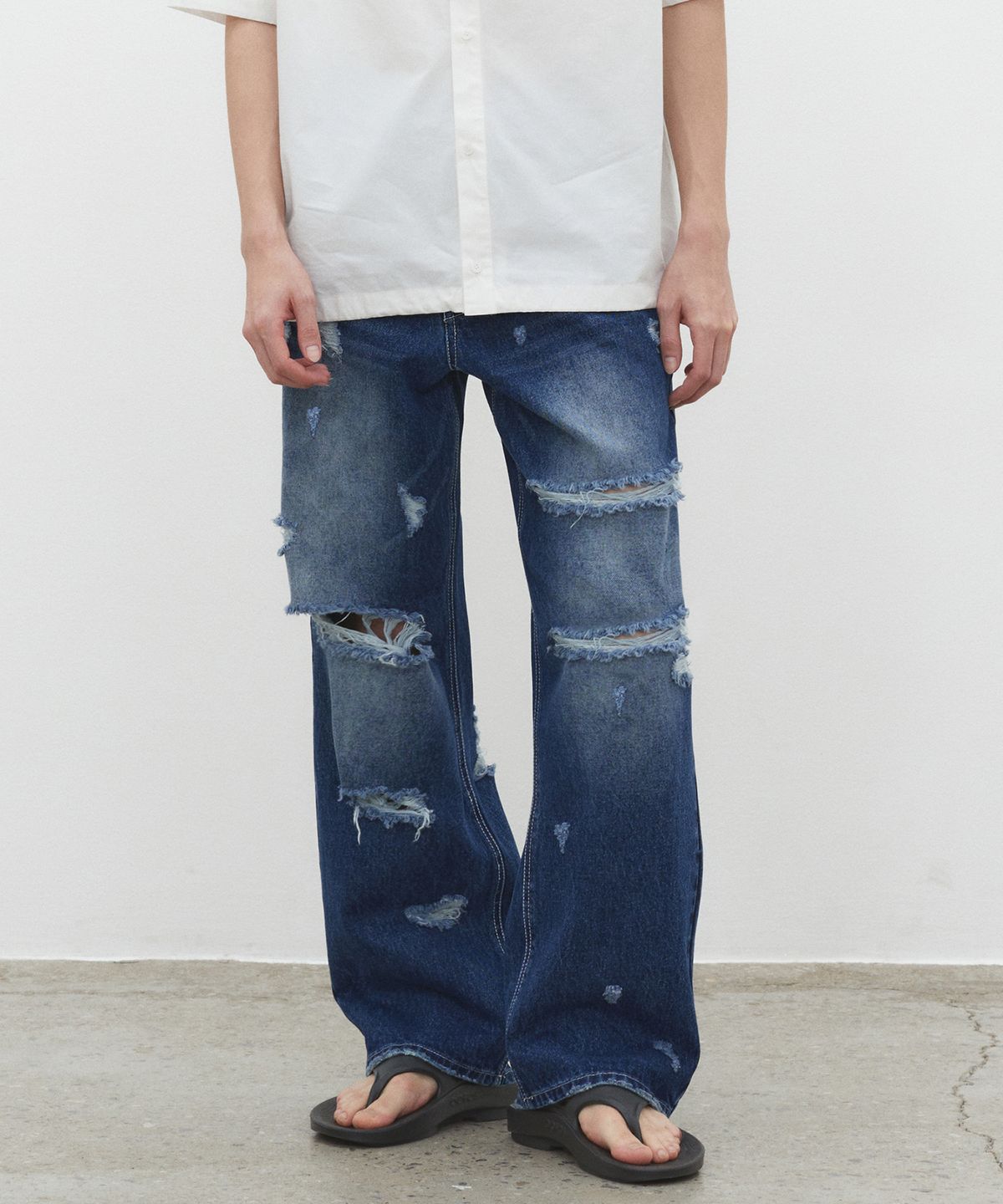 데케트(DECET) Both Sides Destroy Jeans DCPT037BlueB