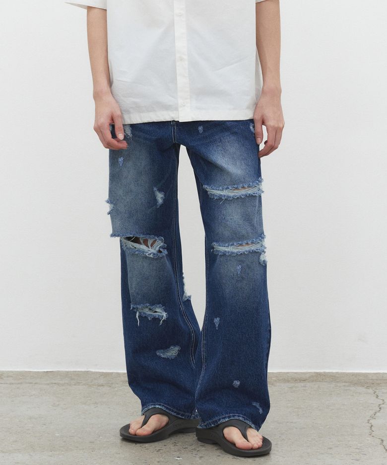 Both Sides Destroy Jeans DCPT037BlueB