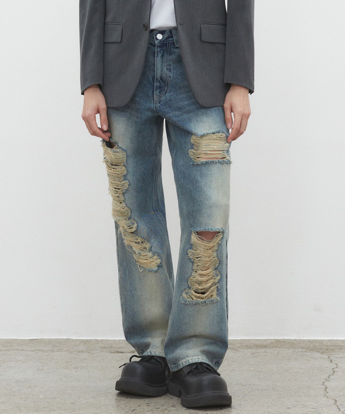 데케트(DECET) Destroy Jeans DCPT038YBlueB