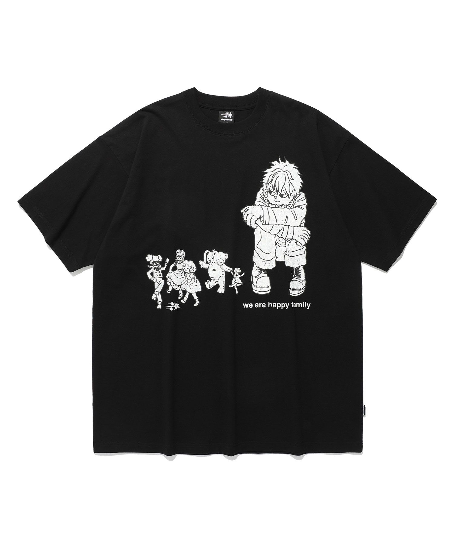 Tシャツ・カットソー [NICEGHOSTCLUB]HAPPY FAMILY BIG BIG TEE_BLACK(NG2EMUT523A) MUSINSA | NICE GHOST CLUB HAPPY FAMILY BIG BIG TEE_BLACK